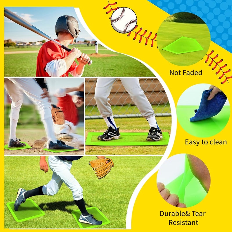 Lolyer Baseball Bases for Yard - 3 Throw Down Bases 1 Homeplate 1 Pitching Rubber with Baseball Bases Bag for Kids Practice, Rubber Bases for Kickball Baseball Play - Image 3